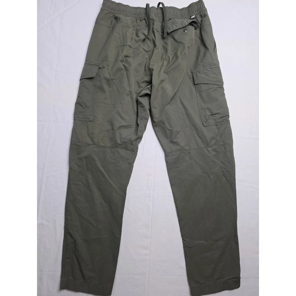 Nike Utility Cargo Pants Men's Large Olive Green Cotton Tapered Leg Athletic